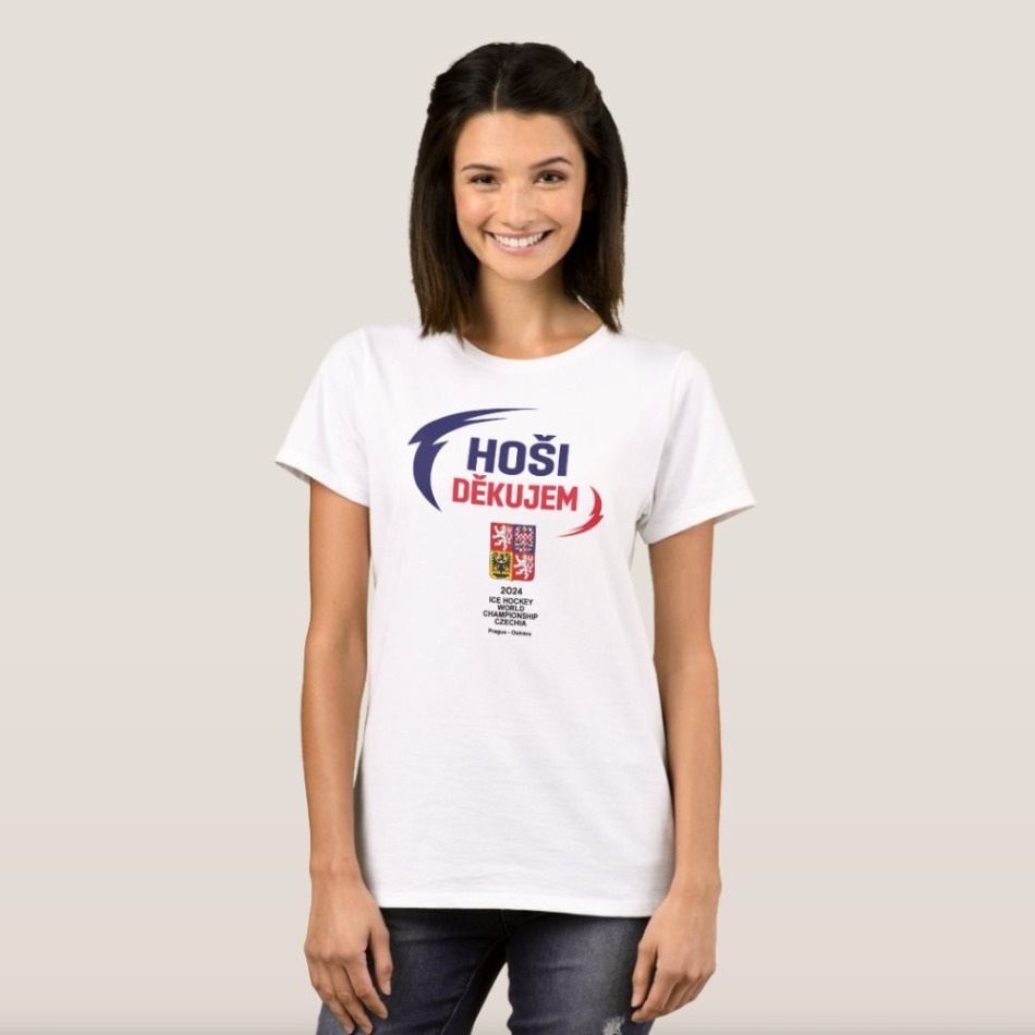 Hokejové reprezentace dámské tričko Ice Hockey World Championship Czechia MS 2024 White - Hokejové reprezentace dámské oblečení