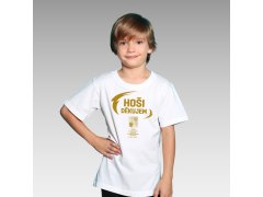 Hokejové reprezentace dětské tričko HOŠI DĚKUJEM Ice Hockey World Championship Czechia MS 2024 GOLD EDITION White