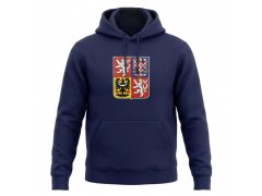 Hokejové reprezentace dětská mikina s kapucí Czech republic Emblem Navy