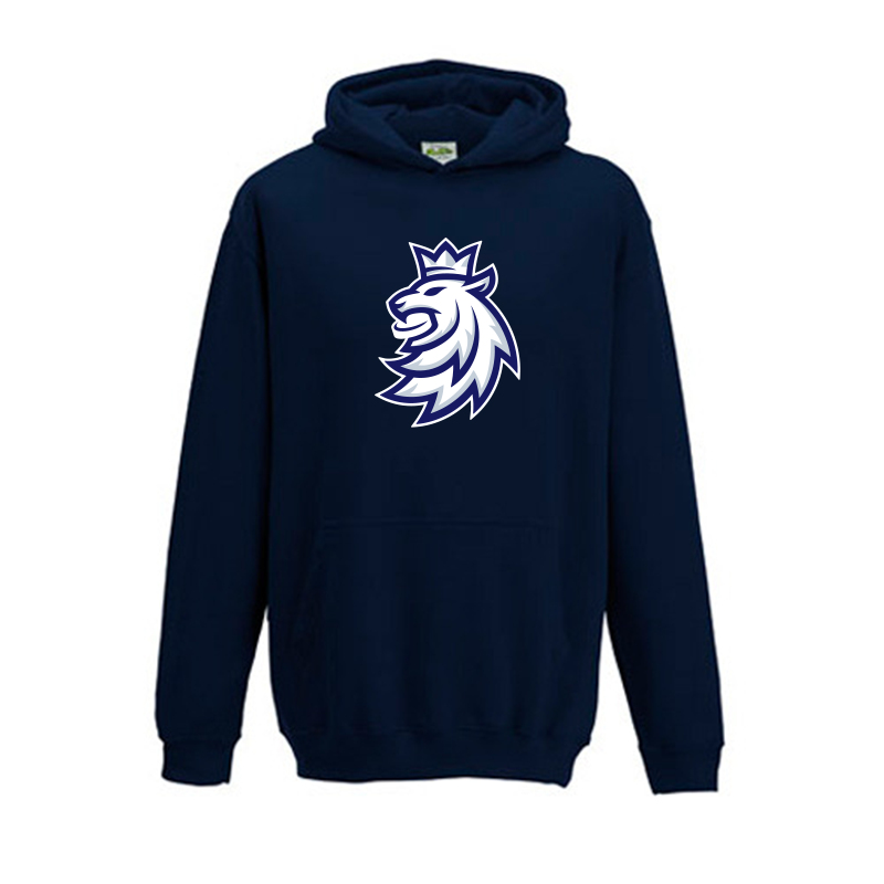 Hokejové reprezentace dětská mikina s&nbsp;kapucí navy Czech Ice Hockey lion - Hokejové reprezentace dětské oblečení