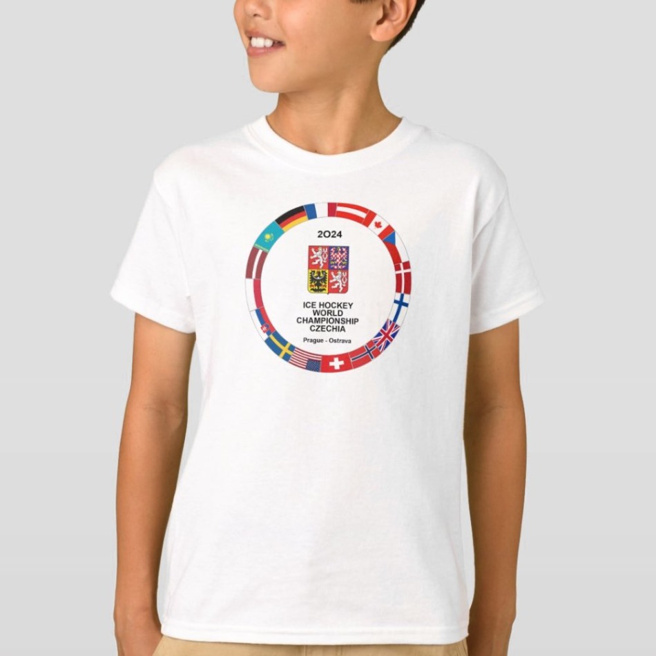 Hokejové reprezentace dětské tričko Ice Hockey World Championship Czechia MS 2024 White - Hokejové reprezentace dětské oblečení