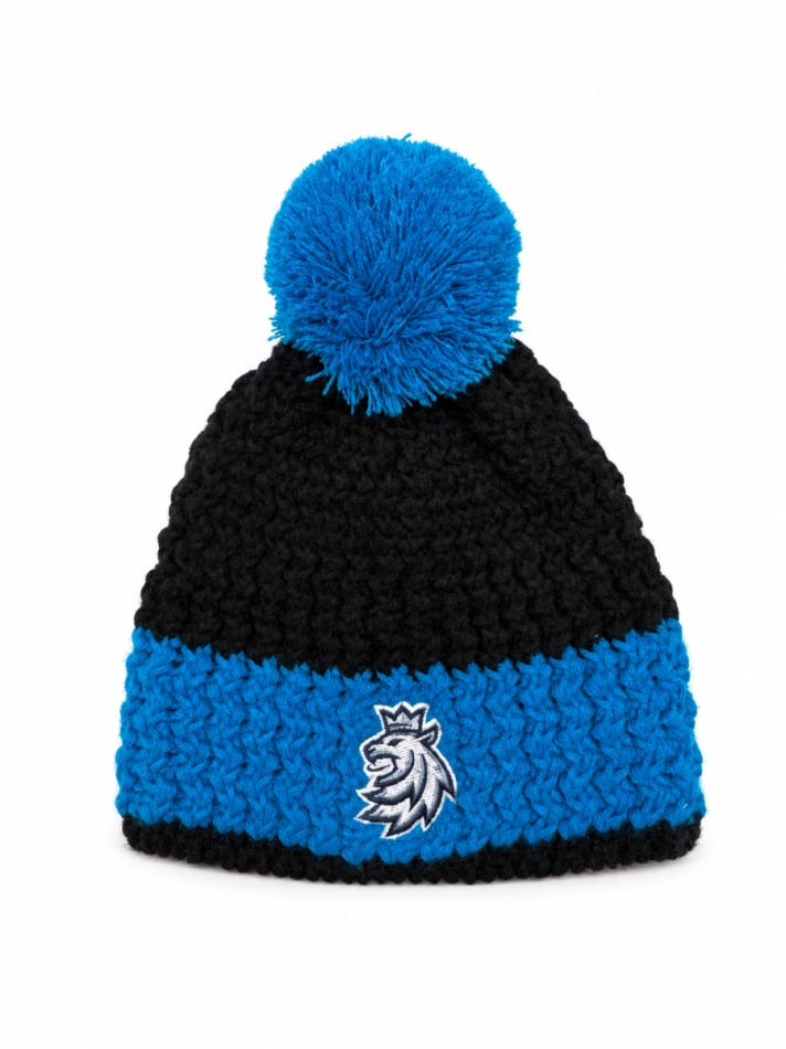 Hokejové reprezentace dětská zimní čepice Czech Lion Hockey Logo - Blue - Hokejové reprezentace dětské oblečení