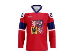 Hokejové reprezentace hokejový dres Czech Republic Fan David Pastrňák #88 red