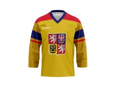 Hokejové reprezentace hokejový dres Dominik Kubalík #81 2024 CCM Fandres replica gold