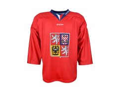 Hokejové reprezentace hokejový dres Czech republic David Pastrňák 2024/2025 CCM Fandres replica red