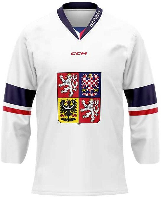 Hokejové reprezentace hokejový dres Czech Republic 2023/2024 CCM Fandres replica - white David Pastrňák #88 - Hokejové reprezentace dresy