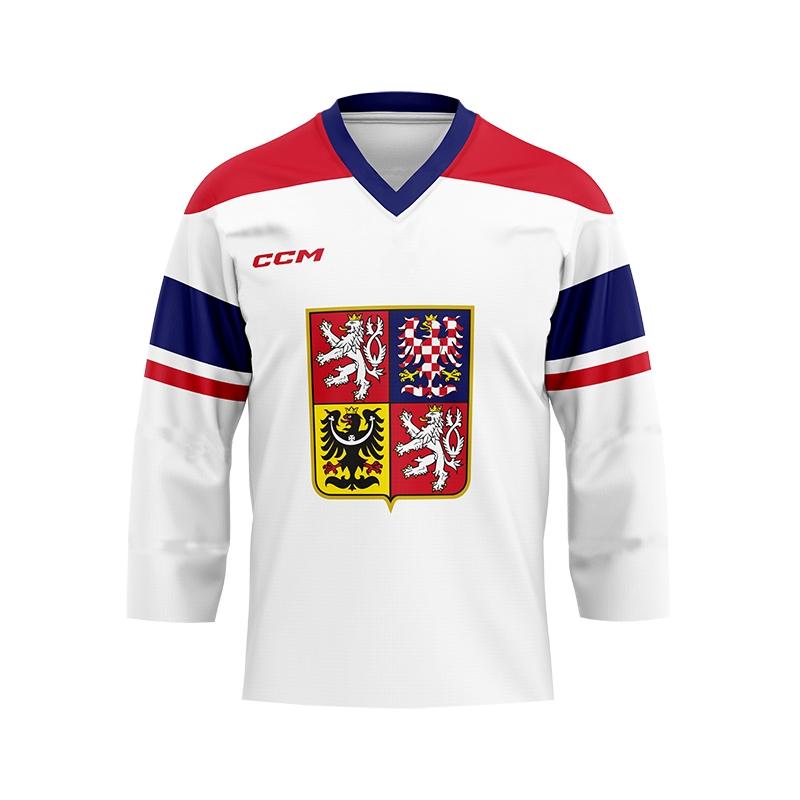 Hokejové reprezentace hokejový dres Ondřej Palát #18 2024 CCM Fandres replica white - Hokejové reprezentace dresy
