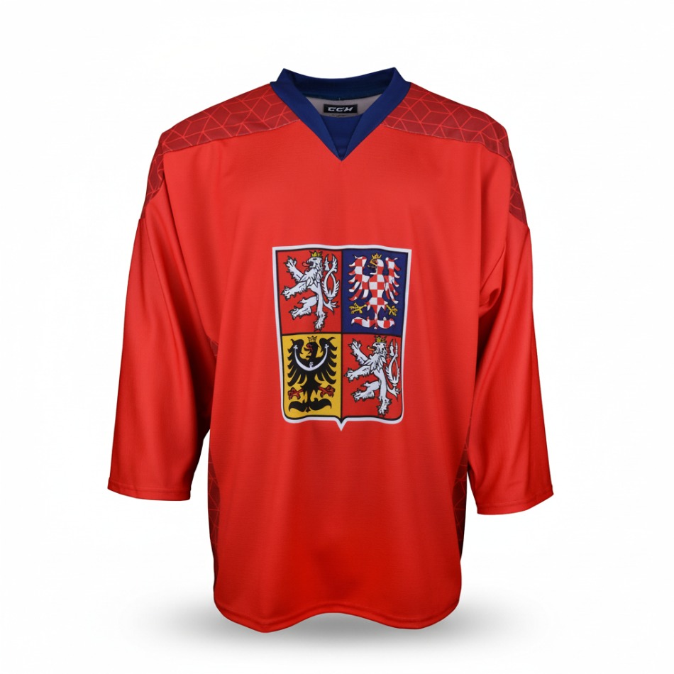 Hokejové reprezentace hokejový dres Czech republic 2025/2026 CCM Fandres replica red - Hokejové reprezentace dresy