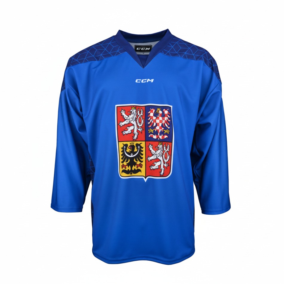 Hokejové reprezentace hokejový dres Czech republic 2025/2026 CCM Fandres replica blue - Hokejové reprezentace dresy