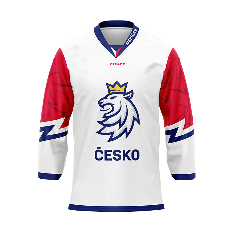 Hokejové reprezentace hokejový dres Czech Republic lev white - Hokejové reprezentace dresy