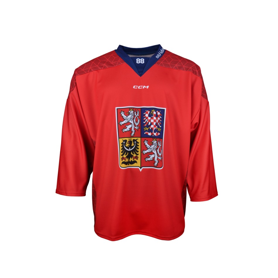 Hokejové reprezentace hokejový dres Czech republic David Pastrňák 2025/2026 CCM Fandres replica red - Hokejové reprezentace dresy