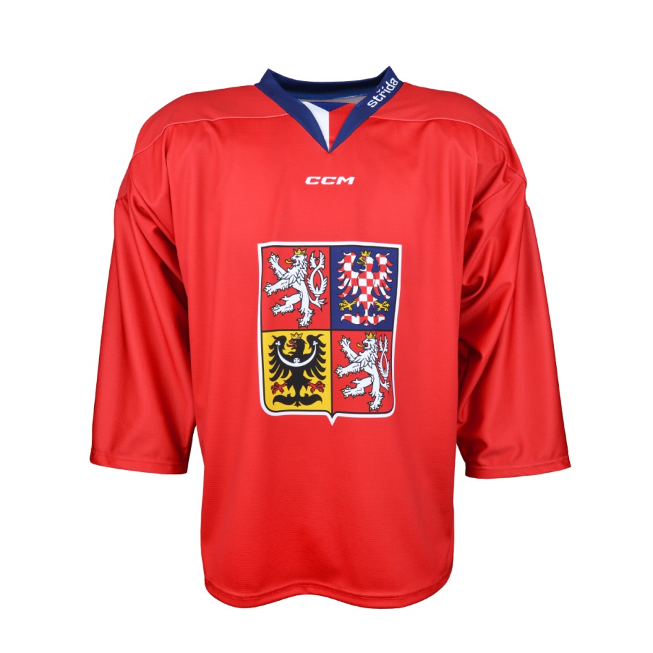 Hokejové reprezentace hokejový dres Czech republic David Pastrňák 2024/2025 CCM Fandres replica red - Hokejové reprezentace dresy