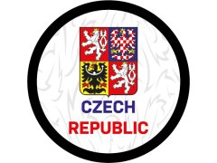 Hokejové reprezentace puk Czech republic logo white