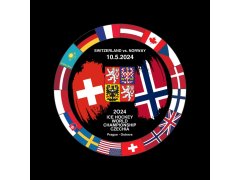 Hokejové reprezentace puk Ice Hockey World Championship Czechia MS 2024 Dueling 10.5.2024 Switzerland vs. Norway
