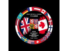 Hokejové reprezentace puk Ice Hockey World Championship Czechia MS 2024 Dueling 11.5.2024 Great Britain vs. Canada