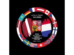 Hokejové reprezentace puk Ice Hockey World Championship Czechia MS 2024 Dueling 12.5.2024 Latvia vs. France