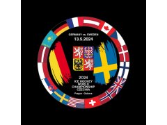 Hokejové reprezentace puk Ice Hockey World Championship Czechia MS 2024 Dueling 13.5.2024 Germany vs. Sweden