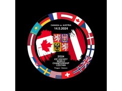 Hokejové reprezentace puk Ice Hockey World Championship Czechia MS 2024 Dueling 14.5.2024 Canada vs. Austria