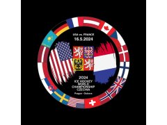 Hokejové reprezentace puk Ice Hockey World Championship Czechia MS 2024 Dueling 16.5.2024 USA vs. France