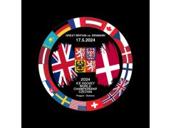 Hokejové reprezentace puk Ice Hockey World Championship Czechia MS 2024 Dueling 17.5.2024 Great Britain vs. Denmark