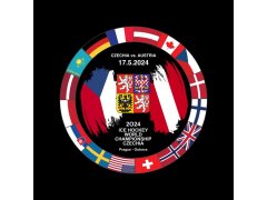 Hokejové reprezentace puk Ice Hockey World Championship Czechia MS 2024 Dueling 17.5.2024 Czechia vs. Austria