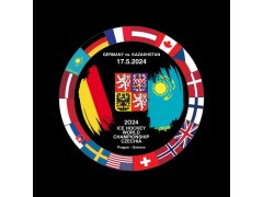 Hokejové reprezentace puk Ice Hockey World Championship Czechia MS 2024 Dueling 17.5.2024 Germany vs. Kazakhstan