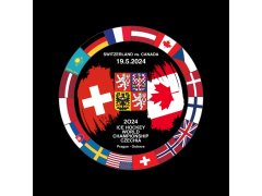 Hokejové reprezentace puk Ice Hockey World Championship Czechia MS 2024 Dueling 19.5.2024 Switzerland vs. Canada