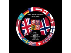 Hokejové reprezentace puk Ice Hockey World Championship Czechia MS 2024 Dueling 20.5.2024 Great Britain vs. Norway