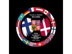 Hokejové reprezentace puk Ice Hockey World Championship Czechia MS 2024 Dueling 20.5.2024 Finland vs. Denmark