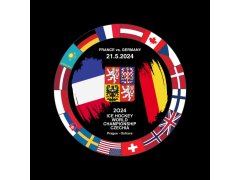 Hokejové reprezentace puk Ice Hockey World Championship Czechia MS 2024 Dueling 21.5.2024 France vs. Germany
