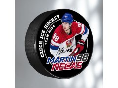 Hokejové reprezentace puk Martin Nečas #98 Ice Hockey World Championship Czechia MS 2024