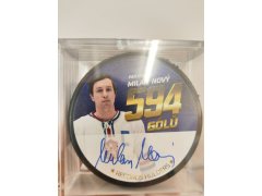 Hokejové reprezentace puk Milan Nový 594 Golů Limitovaná Edice x/549