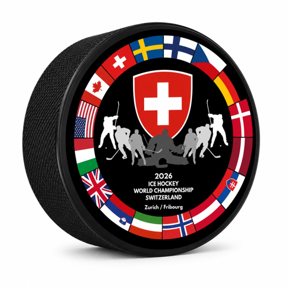 Hokejové reprezentace puk Ice Hockey World Championship Switzerland MS 2026