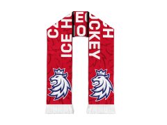 Hokejové reprezentace zimní šála red Czech Ice Hockey pattern