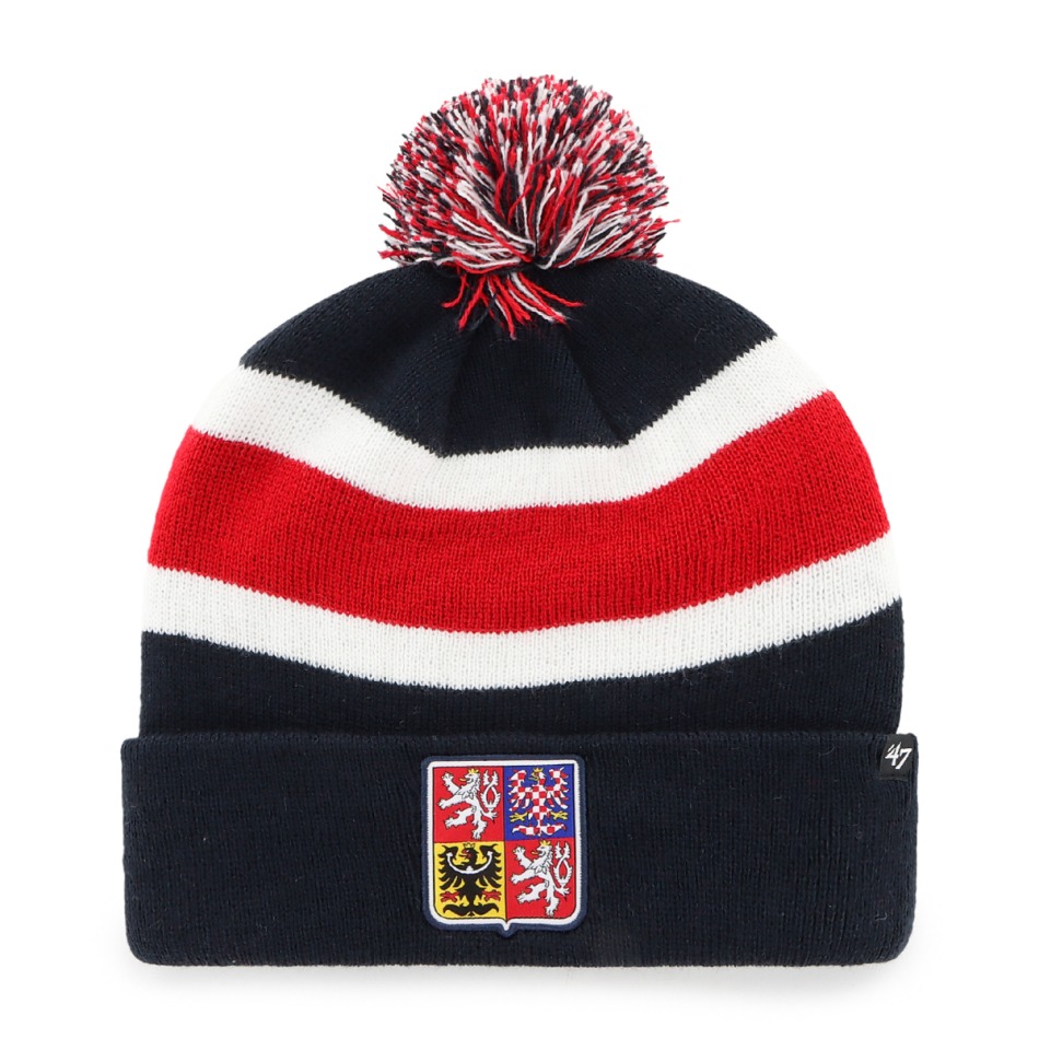 Hokejové reprezentace zimní čepice Czech Republic Breakaway 47 Cuff Knit Navy - Hokejové reprezentace kšiltovky, čepice, rukavice