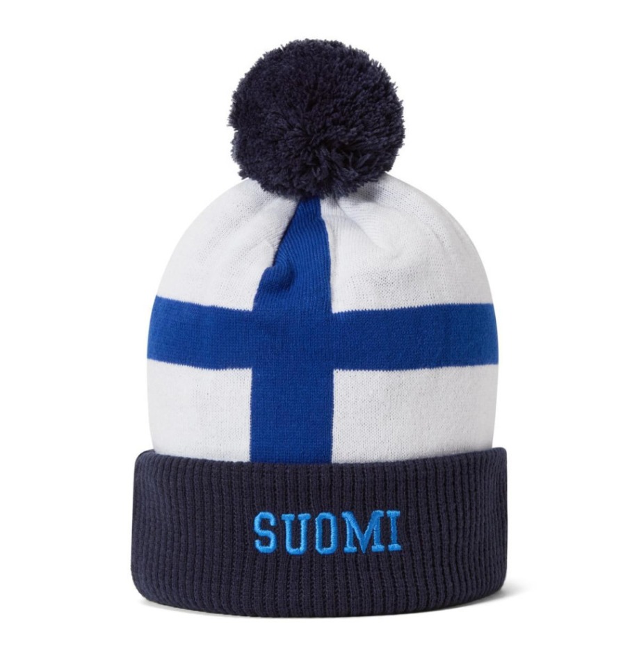 Hokejové reprezentace zimní čepice Finland Pom Flag - Hokejové reprezentace kšiltovky, čepice, rukavice