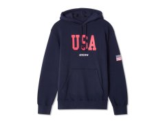 Hokejové reprezentace pánská mikina s kapucí USA Flag navy