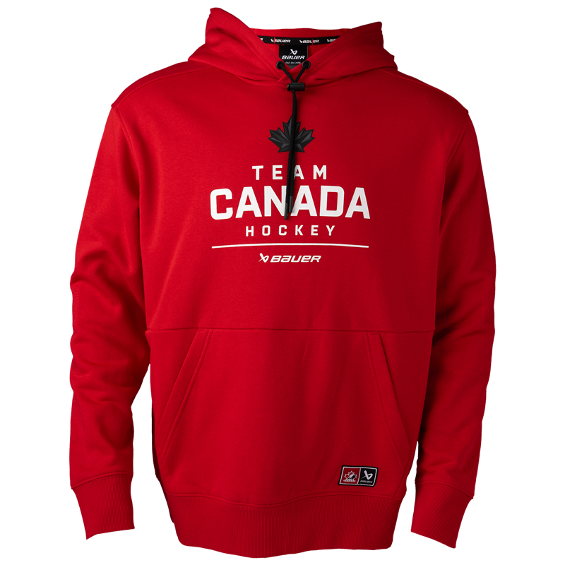 Hokejové reprezentace pánská mikina s&nbsp;kapucí CANADA Bauer Olympic red - Hokejové reprezentace mikiny, bundy, kalhoty