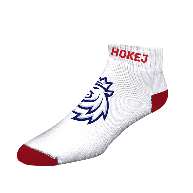 Hokejové reprezentace ponožky Czech Republic logo lion ankle - Hokejové reprezentace ostatní modní doplňky
