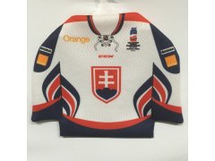 Hokejové reprezentace mini dres do auta Slovakia Ice Hockey Team White