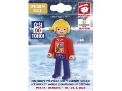 Hokejové reprezentace figurka woman ms hockey fan red