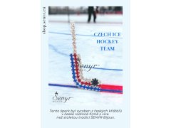 Hokejové reprezentace brož Czech Hockey Tricolor Silver Plated Hockey Stick