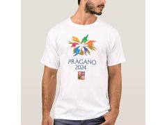 Hokejové reprezentace pánské tričko PRAGANO 2024 Ice Hockey World Championship Czechia MS 2024 White