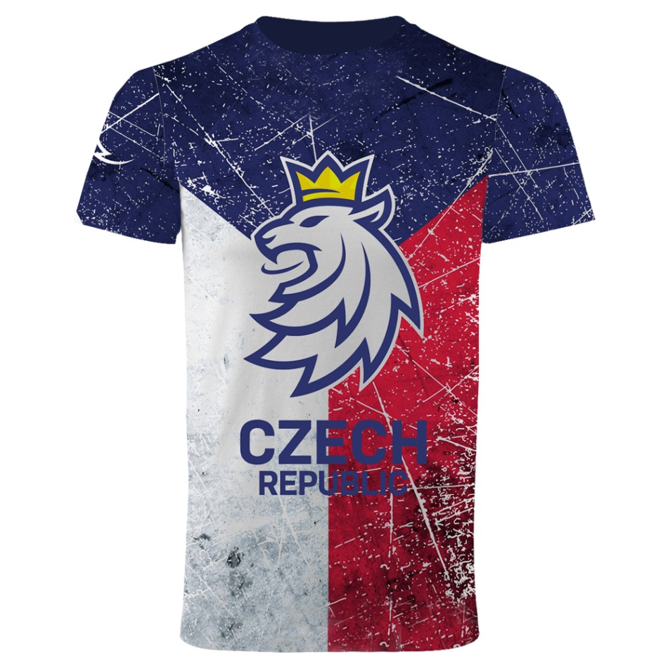Hokejové reprezentace pánské tričko Czech Ice Hockey sub logo lion - Hokejové reprezentace trička, polo trička, košile