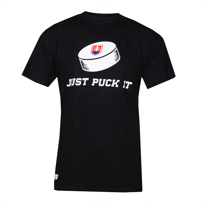 Hokejové reprezentace pánské tričko Slovakia Just puck it - Hokejové reprezentace trička, polo trička, košile