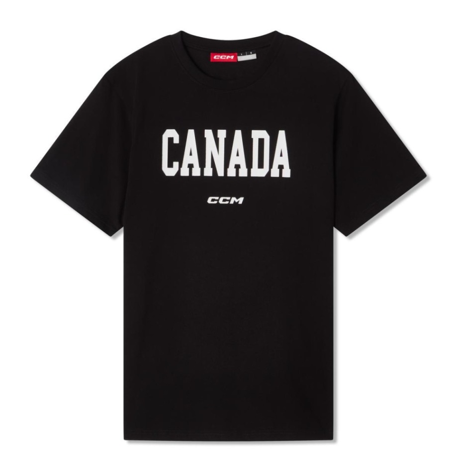 Hokejové reprezentace pánské tričko Canada Flag black - Hokejové reprezentace trička, polo trička, košile