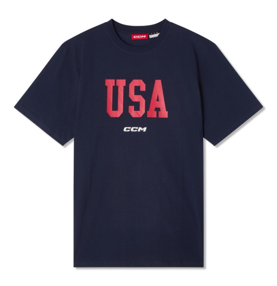 Hokejové reprezentace pánské tričko USA Flag navy - Hokejové reprezentace trička, polo trička, košile