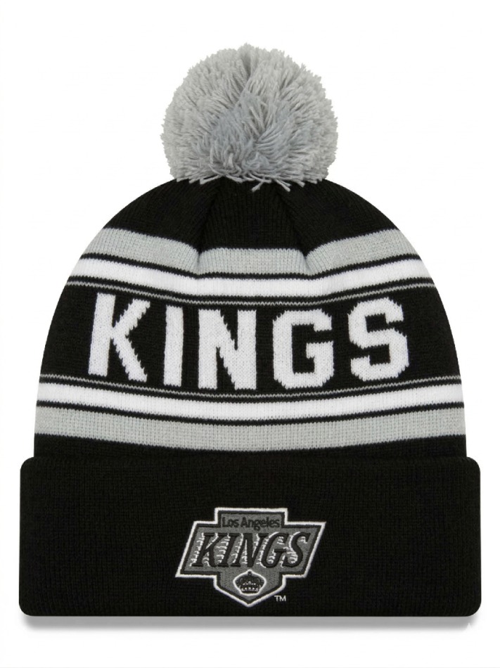 Los Angeles Kings dětská zimní čepice Jacquard Cuffed Knit With Pom