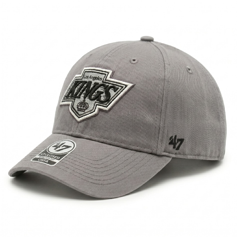 Los Angeles Kings čepice baseballová kšiltovka NHL ´47 Closer Stretch Fit Grey Flex - Los Angeles Kings kšiltovky, čepice, rukavice