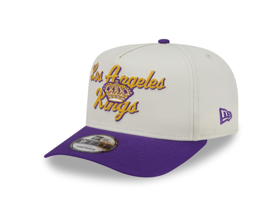 Los Angeles Kings čepice baseballová kšiltovka New Era 950AF Chainstitch white-yellow - Los Angeles Kings kšiltovky, čepice, rukavice